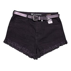 Nwt black fringe denim shorts